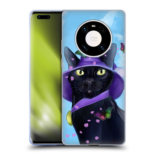 Ash Evans Black Cats Butterfly Sky Soft Gel Case for Huawei Mate 40 Pro 5G