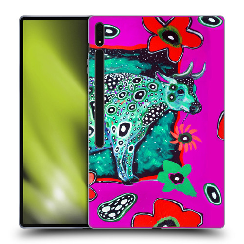 Mad Dog Art Gallery Animals Cosmic Cow Soft Gel Case for Samsung Galaxy Tab S8 Ultra