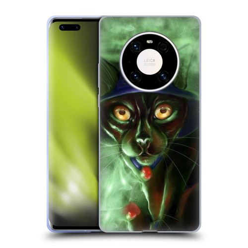 Ash Evans Black Cats Conjuring Magic Soft Gel Case for Huawei Mate 40 Pro 5G
