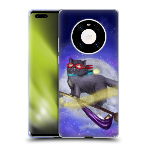 Ash Evans Black Cats Night Fly Soft Gel Case for Huawei Mate 40 Pro 5G