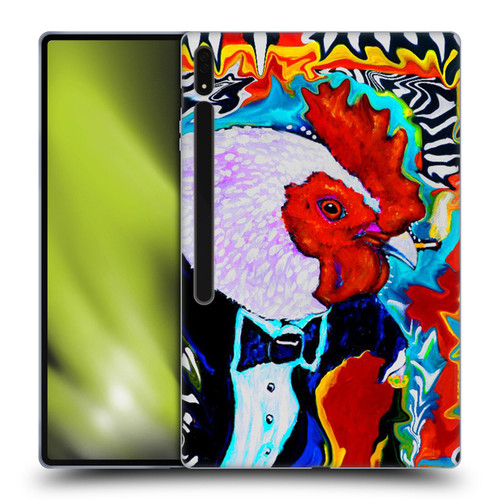 Mad Dog Art Gallery Animals Rooster Soft Gel Case for Samsung Galaxy Tab S8 Ultra