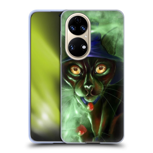 Ash Evans Black Cats Conjuring Magic Soft Gel Case for Huawei P50