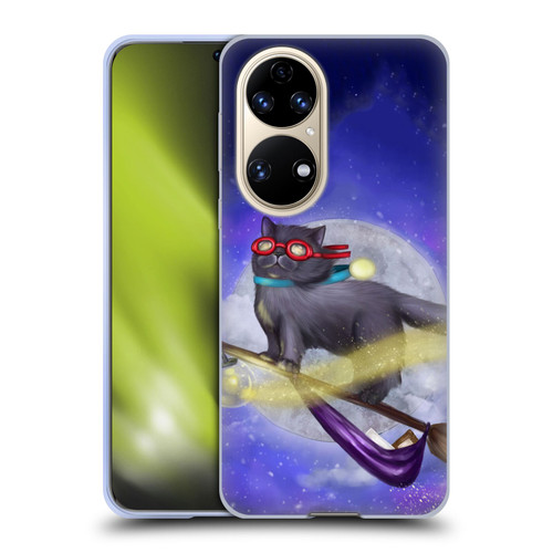 Ash Evans Black Cats Night Fly Soft Gel Case for Huawei P50