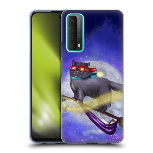 Ash Evans Black Cats Night Fly Soft Gel Case for Huawei P Smart (2021)