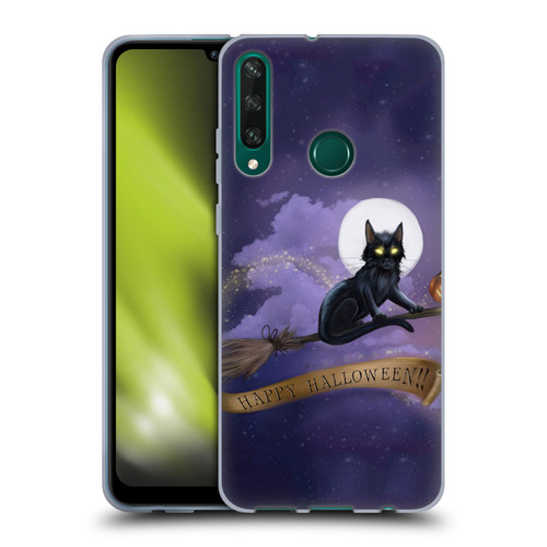Ash Evans Black Cats Happy Halloween Soft Gel Case for Huawei Y6p