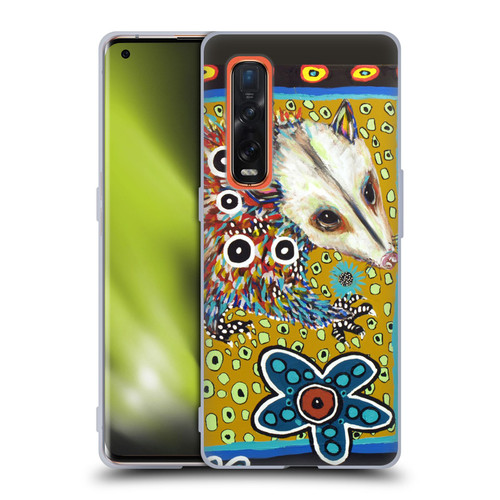 Mad Dog Art Gallery Animals Possum Soft Gel Case for OPPO Find X2 Pro 5G
