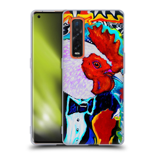 Mad Dog Art Gallery Animals Rooster Soft Gel Case for OPPO Find X2 Pro 5G