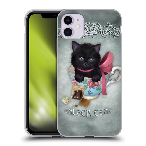 Ash Evans Black Cats Tea Soft Gel Case for Apple iPhone 11