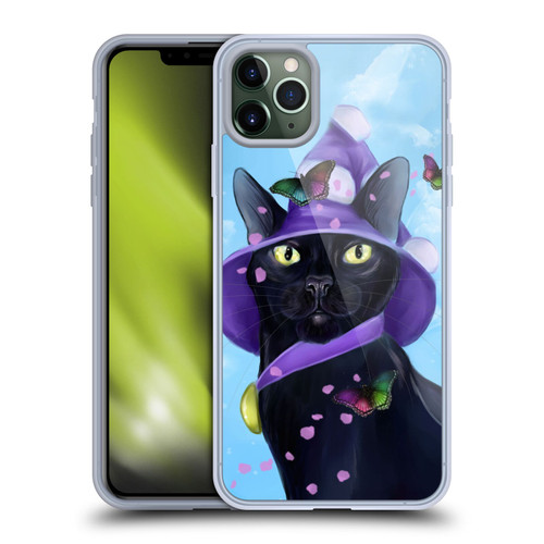 Ash Evans Black Cats Butterfly Sky Soft Gel Case for Apple iPhone 11 Pro Max