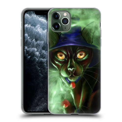 Ash Evans Black Cats Conjuring Magic Soft Gel Case for Apple iPhone 11 Pro Max