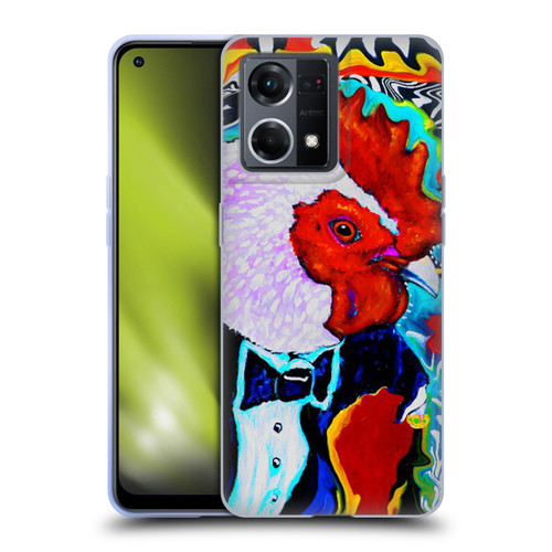 Mad Dog Art Gallery Animals Rooster Soft Gel Case for OPPO Reno8 4G