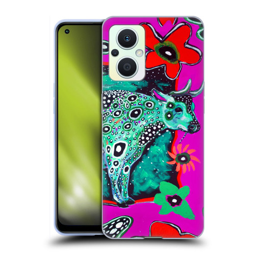 Mad Dog Art Gallery Animals Cosmic Cow Soft Gel Case for OPPO Reno8 Lite