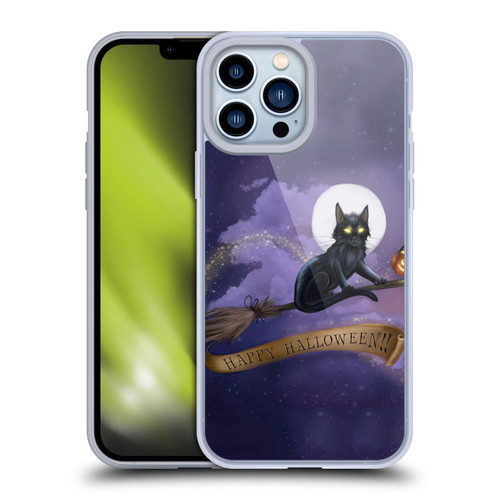 Ash Evans Black Cats Happy Halloween Soft Gel Case for Apple iPhone 13 Pro Max