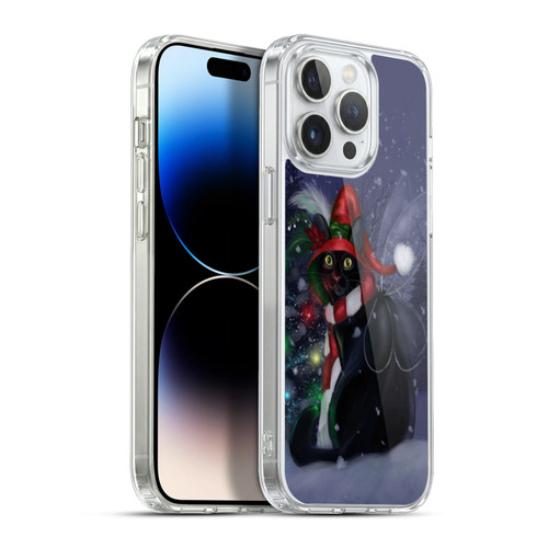 Ash Evans Black Cats Yuletide Cheer Soft Gel Case for Apple iPhone 13 Pro Max & MagSafe