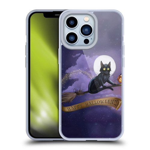 Ash Evans Black Cats Happy Halloween Soft Gel Case for Apple iPhone 13 Pro