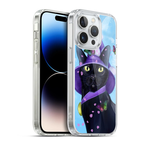 Ash Evans Black Cats Butterfly Sky Soft Gel Case for Apple iPhone 14 Pro & MagSafe