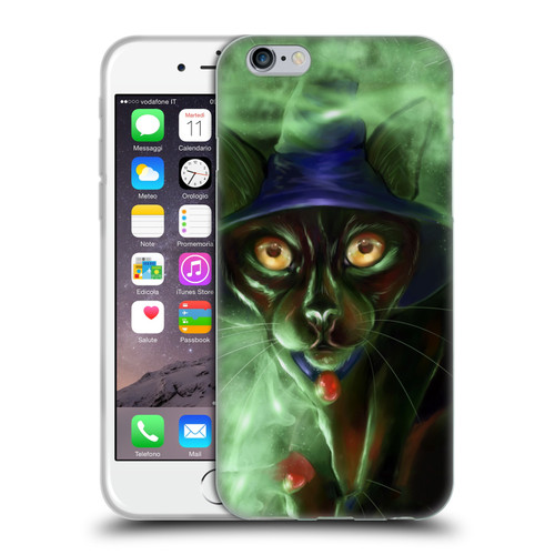 Ash Evans Black Cats Conjuring Magic Soft Gel Case for Apple iPhone 6 / iPhone 6s