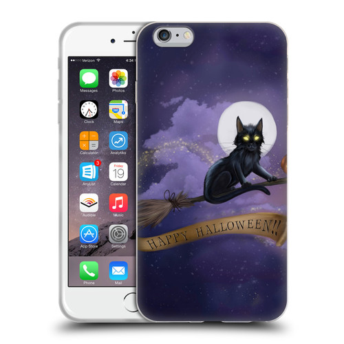 Ash Evans Black Cats Happy Halloween Soft Gel Case for Apple iPhone 6 Plus / iPhone 6s Plus