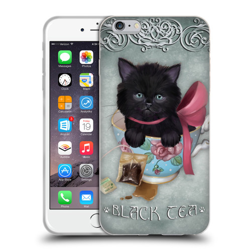 Ash Evans Black Cats Tea Soft Gel Case for Apple iPhone 6 Plus / iPhone 6s Plus