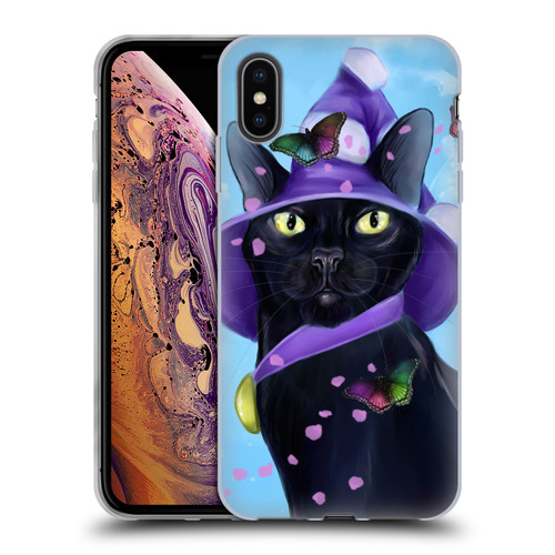 Ash Evans Black Cats Butterfly Sky Soft Gel Case for Apple iPhone XS Max