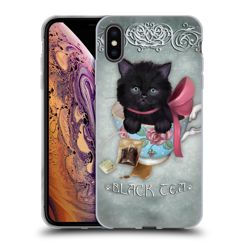 Ash Evans Black Cats Tea Soft Gel Case for Apple iPhone XS Max