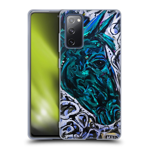 Mad Dog Art Gallery Animals Blue Horse Soft Gel Case for Samsung Galaxy S20 FE / 5G