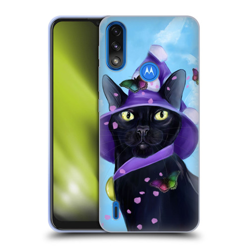 Ash Evans Black Cats Butterfly Sky Soft Gel Case for Motorola Moto E7 Power / Moto E7i Power