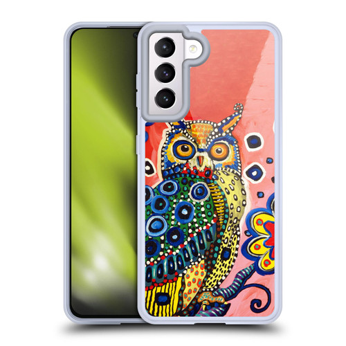 Mad Dog Art Gallery Animals Owl Soft Gel Case for Samsung Galaxy S21 5G