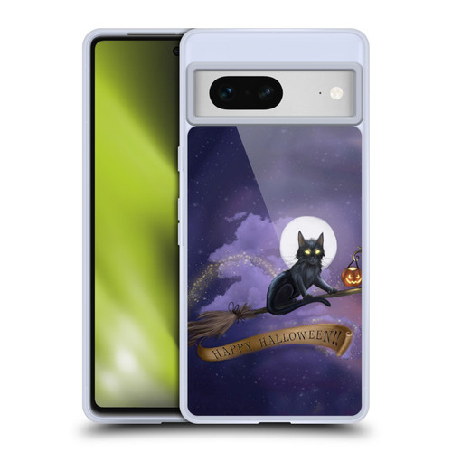 Ash Evans Black Cats Happy Halloween Soft Gel Case for Google Pixel 7