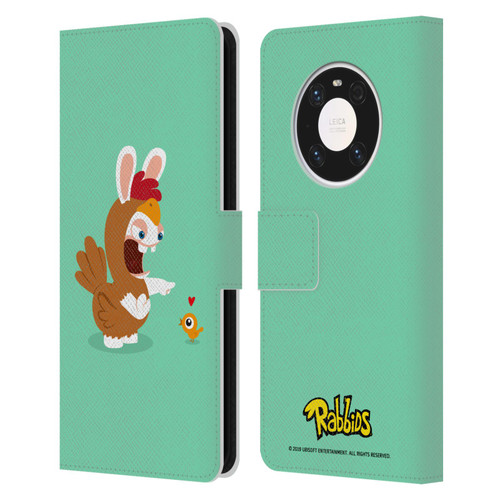Rabbids Costumes Chicken Leather Book Wallet Case Cover For Huawei Mate 40 Pro 5G