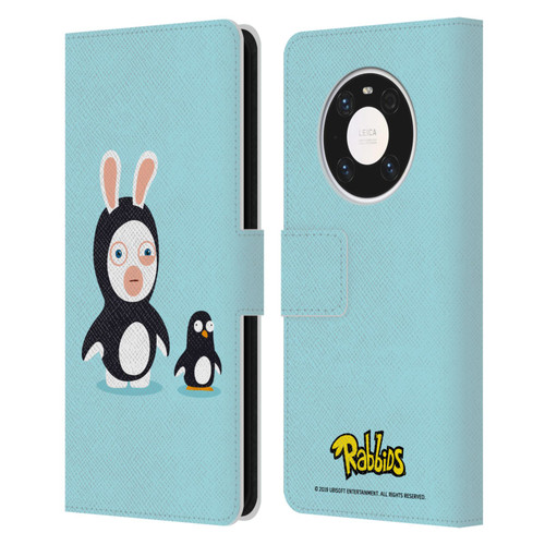 Rabbids Costumes Penguin Leather Book Wallet Case Cover For Huawei Mate 40 Pro 5G