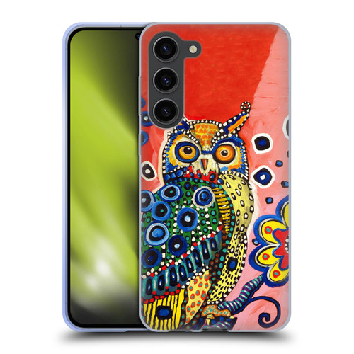 Mad Dog Art Gallery Animals Owl Soft Gel Case for Samsung Galaxy S23+ 5G