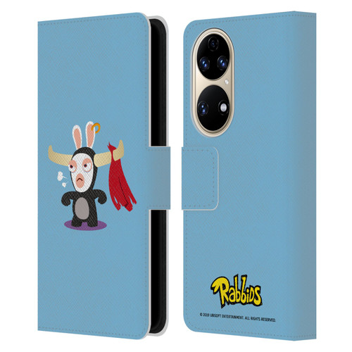 Rabbids Costumes Bull Leather Book Wallet Case Cover For Huawei P50