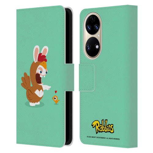 Rabbids Costumes Chicken Leather Book Wallet Case Cover For Huawei P50