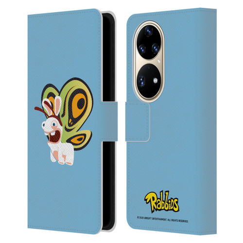Rabbids Costumes Butterfly Leather Book Wallet Case Cover For Huawei P50 Pro