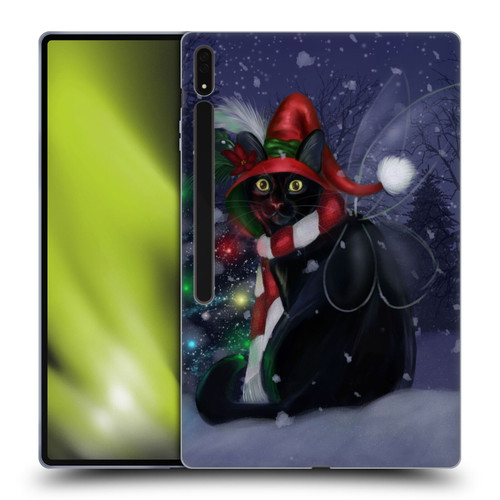 Ash Evans Black Cats Yuletide Cheer Soft Gel Case for Samsung Galaxy Tab S8 Ultra