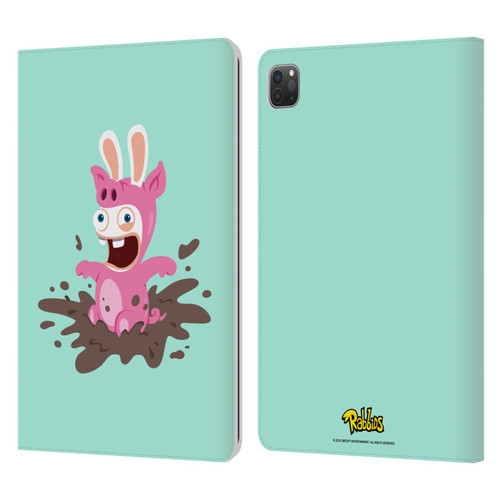 Rabbids Costumes Pig Leather Book Wallet Case Cover For Apple iPad Pro 11 2020 / 2021 / 2022