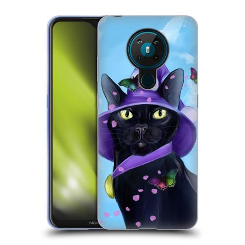 Ash Evans Black Cats Butterfly Sky Soft Gel Case for Nokia 5.3