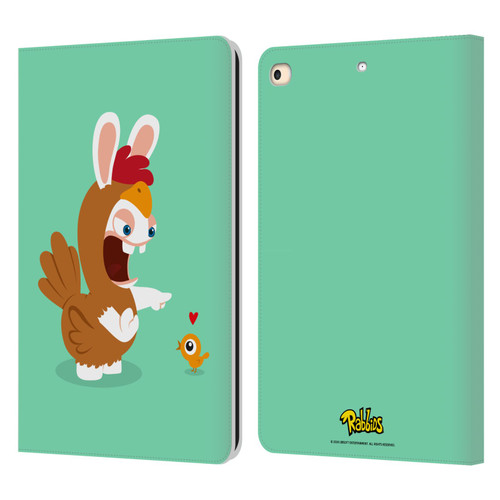 Rabbids Costumes Chicken Leather Book Wallet Case Cover For Apple iPad 9.7 2017 / iPad 9.7 2018