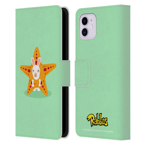 Rabbids Costumes Starfish Leather Book Wallet Case Cover For Apple iPhone 11