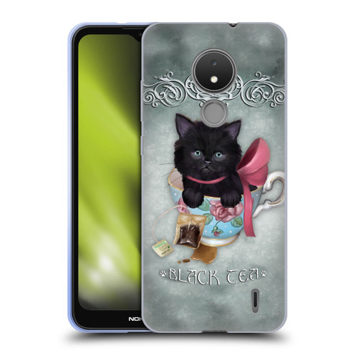 Ash Evans Black Cats Tea Soft Gel Case for Nokia C21