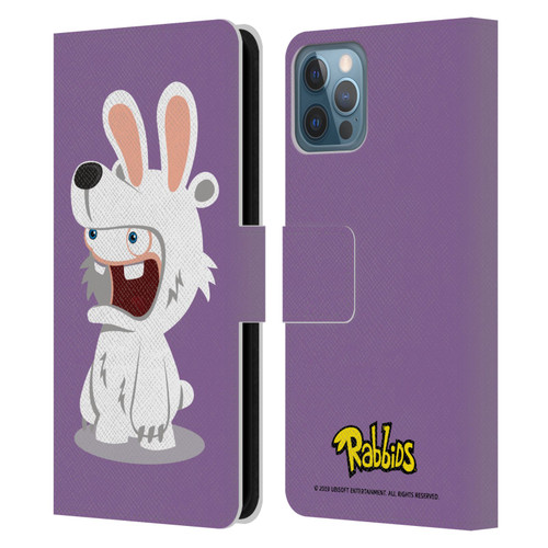 Rabbids Costumes Polar Bear Leather Book Wallet Case Cover For Apple iPhone 12 / iPhone 12 Pro