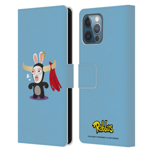 Rabbids Costumes Bull Leather Book Wallet Case Cover For Apple iPhone 12 Pro Max