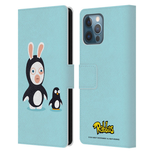 Rabbids Costumes Penguin Leather Book Wallet Case Cover For Apple iPhone 12 Pro Max