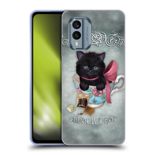 Ash Evans Black Cats Tea Soft Gel Case for Nokia X30
