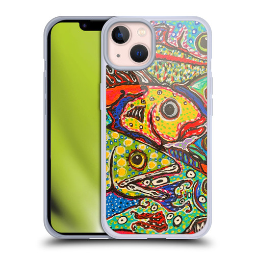 Mad Dog Art Gallery Assorted Designs Many Mad Fish Soft Gel Case for Apple iPhone 13