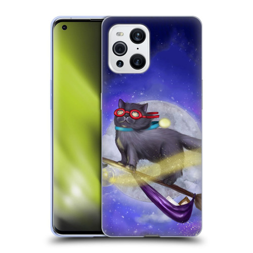 Ash Evans Black Cats Night Fly Soft Gel Case for OPPO Find X3 / Pro