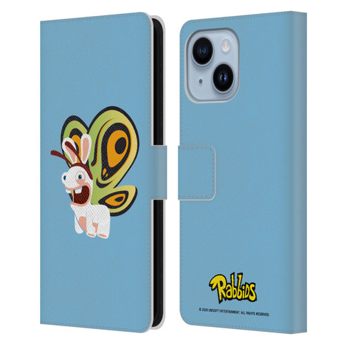 Rabbids Costumes Butterfly Leather Book Wallet Case Cover For Apple iPhone 14 Plus