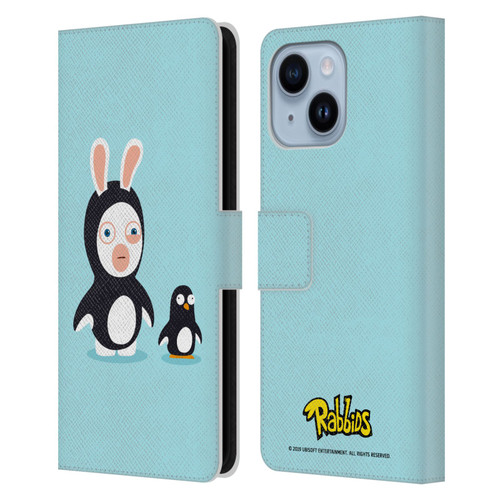 Rabbids Costumes Penguin Leather Book Wallet Case Cover For Apple iPhone 14 Plus