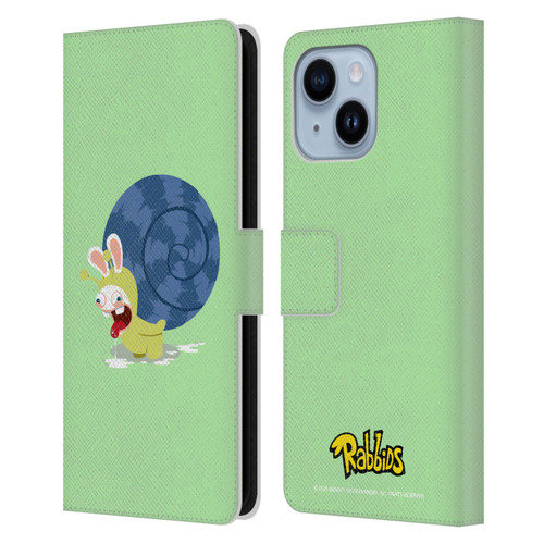 Rabbids Costumes Snail Leather Book Wallet Case Cover For Apple iPhone 14 Plus